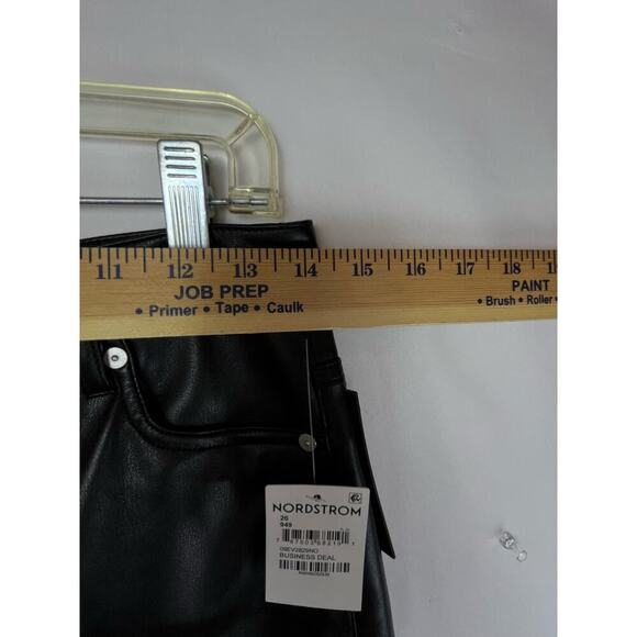 NWT [BLANKNYC] Women's Size 26 Black The Franklin Wide Leg Faux Leather Pants - Picture 4 of 8
